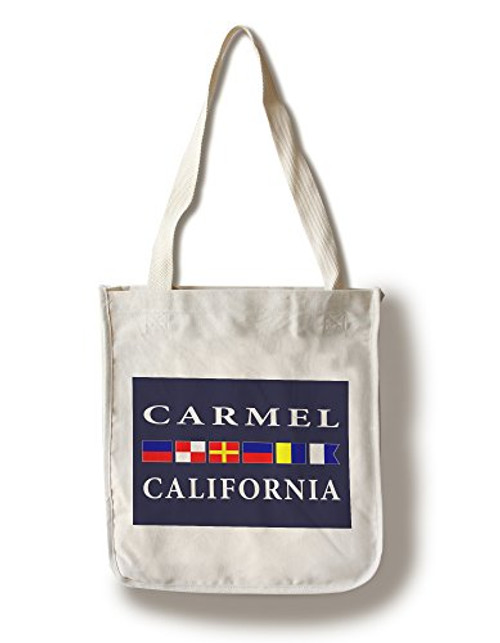 Lantern Press Carmel California Nautical Flags -100 percent Cotton Tote Bag Reusable- Lantern Press Carmel California Nautical Flags -100 percent Cotton Tote Bag Reusable-