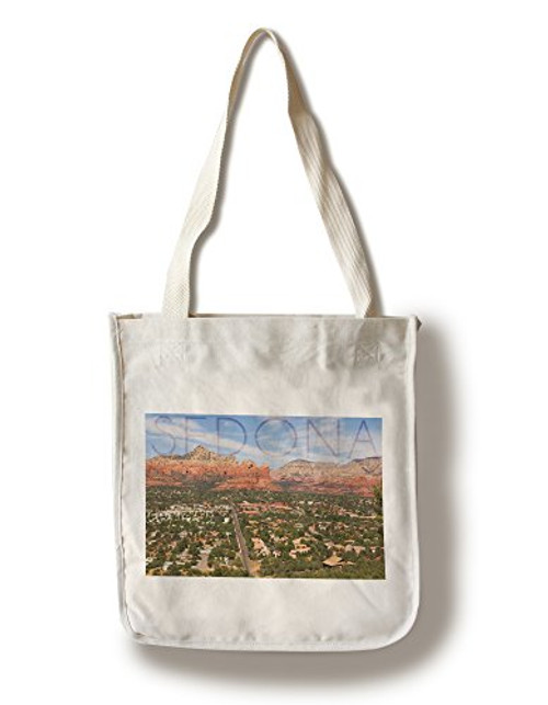 Lantern Press Sedona Arizona Mountain and Valley View -100 percent Cotton Tote Bag Reusable- Lantern Press Sedona Arizona Mountain and Valley View -100 percent Cotton Tote Bag Reusable-