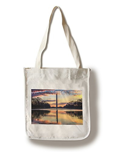 Lantern Press Washington DC Washington Monument and Sunrise -100 percent Cotton Tote Bag Reusable- Lantern Press Washington DC Washington Monument and Sunrise -100 percent Cotton Tote Bag Reusable-