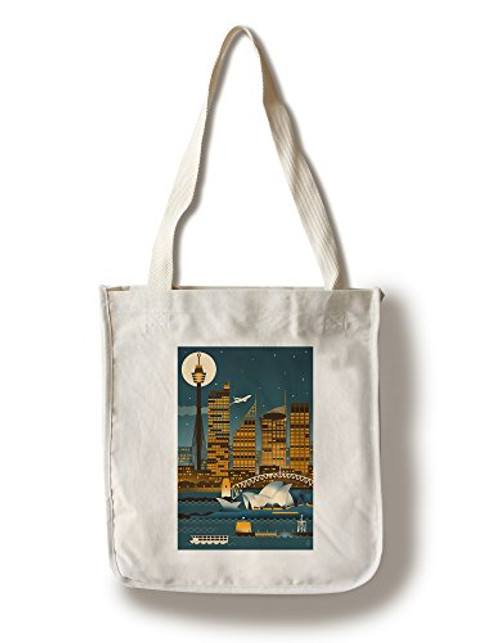 Lantern Press Sydney Australia Retro Skyline -no Text- -100 percent Cotton Tote Bag Reusable- Lantern Press Sydney Australia Retro Skyline -no Text- -100 percent Cotton Tote Bag Reusable-