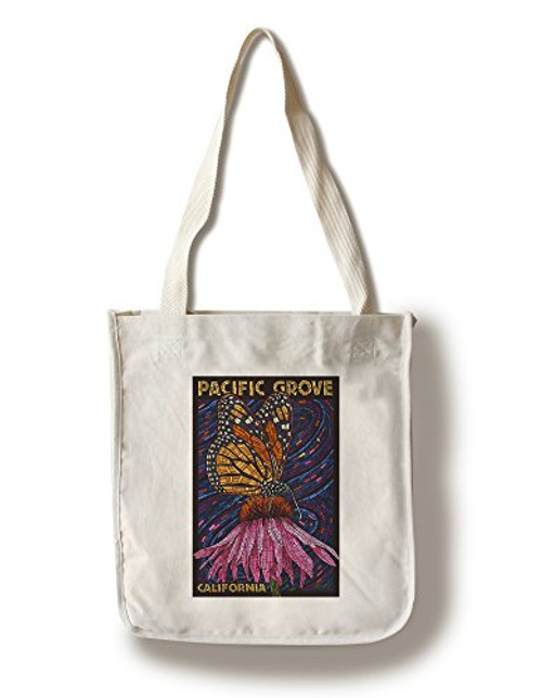 Lantern Press Pacific Grove California Monarch Butterfly Paper Mosaic -100 percent Cotton Tote Bag Reusable- Lantern Press Pacific Grove California Monarch Butterfly Paper Mosaic -100 percent Cotton Tote Bag Reusable-