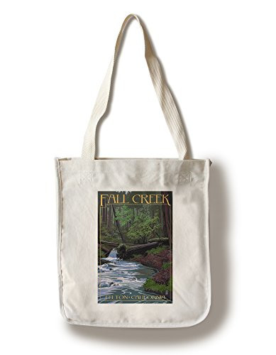 Lantern Press Felton California California Fall Creek -100 percent Cotton Tote Bag Reusable-