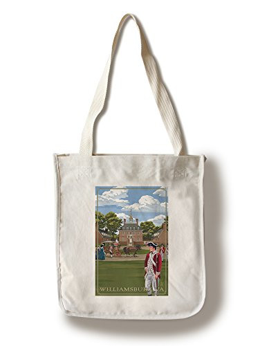 Lantern Press Governor's Palace Williamsburg Virginia -100 percent Cotton Tote Bag Reusable-