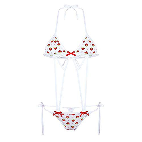 Yomorio Micro Bikini Strawberry String Lingerie Set Anime Cosplay Thong