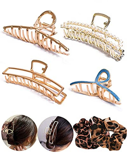 Metal Hair Claw ClipsLarge Size Imitation Pearl Hair Jaw ClipsLarge Claw Hair Catch for Fixing Thick HairNon-Slip Hair Clasps Hollow Barrette Jaw Clamp Accessories for Women Lady Metal Hair Claw ClipsLarge Size Imitation Pearl Hair Jaw ClipsLarge Claw Hair Catch for Fixing Thick HairNon-Slip Hair Clasps Hollow Barrette Jaw Clamp Accessories for Women Lady