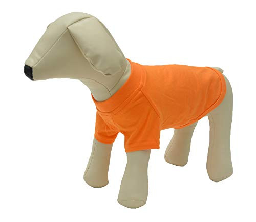 Lovelonglong 2019 Pet Clothing Dog Costumes Basic Blank T-Shirt Tee Shirts for Medium Dogs Orange XXL
