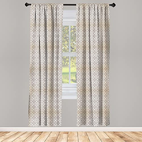 Ambesonne Beige and Brown Window Curtains Classical Rococo Pattern with Abstract and Scroll Motifs Lightweight Decorative Panels Set of 2 with Rod Pocket 56" x 63" Beige and Brown Ambesonne Beige and Brown Window Curtains Classical Rococo Pattern with Abstract and Scroll Motifs Lightweight Decorative Panels Set of 2 with Rod Pocket 56" x 63" Beige and Brown