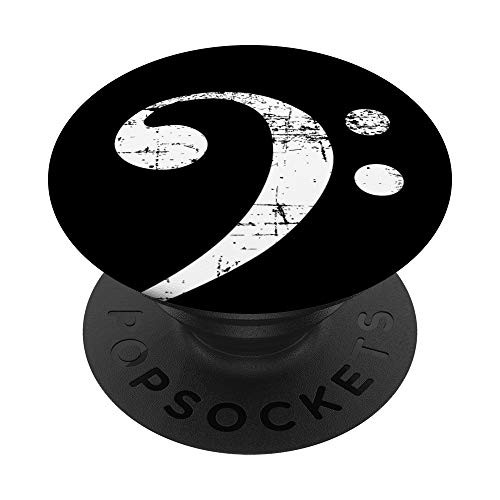 Bass Clef Design Bass Players  plus Bassists Gifts PopSockets PopGrip- Swappable Grip for Phones  and  Tablets