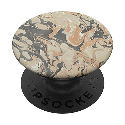 Stunning Brown Khaki and Tan Marbled Paint Phone Grip PopSockets Grip and Stand for Phones and Tablets