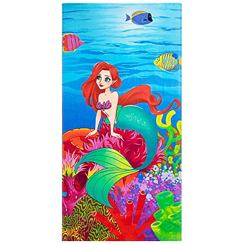 Beachland Mermaid Beach Towel 30 x 60 inch 100 percent Cotton Rainbow Colors Beachland Mermaid Beach Towel 30 x 60 inch 100 percent Cotton Rainbow Colors
