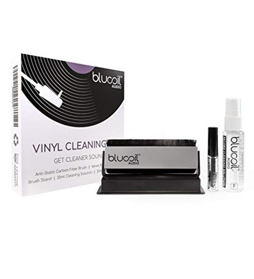 Blucoil Cleaning Kit for Turntable Stylus LP and Vinyl Records - Anti-Static Carbon Fiber Brush Velvet Record Cleaning Brush Stand 30ml Vinyl Record-Cleaning Solution 3.5ml Stylus Cleaner Fluid Blucoil Cleaning Kit for Turntable Stylus LP and Vinyl Records - Anti-Static Carbon Fiber Brush Velvet Record Cleaning Brush Stand 30ml Vinyl Record-Cleaning Solution 3.5ml Stylus Cleaner Fluid