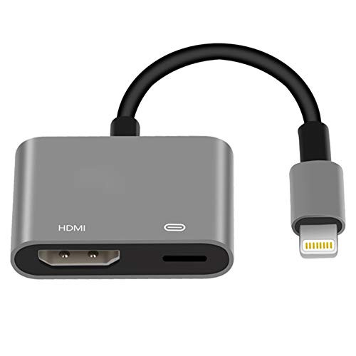 Lightning to HDMI Adapter MFi Certified Lightning Digital AV Adapter SHARLLEN 1080P Digital Sync Screen Converter with Charging Port for iPhone-iPad-iPod HDMI Converter for HD TV-Projector-Monitor