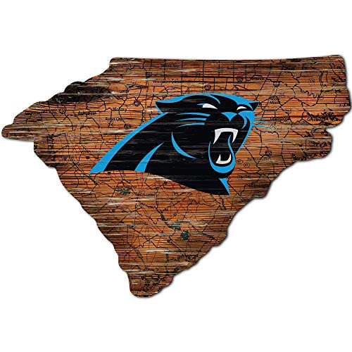 NFL Carolina Panthers Unisex Carolina Panthers Mini Roadmap State Sign Team Color 12 inch