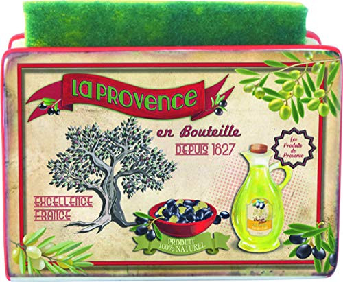 042127 Ceramic La Provence Olives of Provence Sponge Holder 4.25 x 3.5