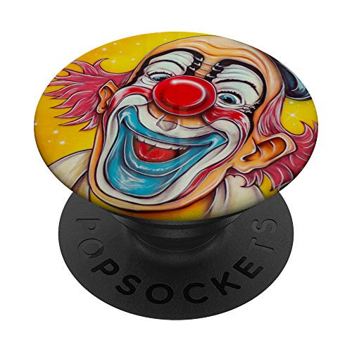 Happy Clown Circus Big Red Nose PopSockets PopGrip- Swappable Grip for Phones  and  Tablets