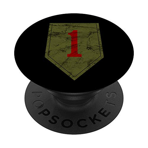 1st Infantry Division Big Red One Vintage Military PopSockets PopGrip- Swappable Grip for Phones  and  Tablets