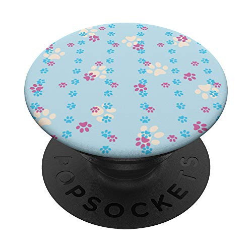 Blue Dog Paw Print Silhouette Gift for Dog Owner Lover PopSockets PopGrip- Swappable Grip for Phones and Tablets Blue Dog Paw Print Silhouette Gift for Dog Owner Lover PopSockets PopGrip- Swappable Grip for Phones and Tablets