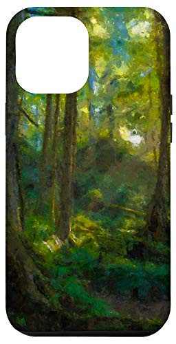 iPhone 12 Pro Max Forest Paint-ing Art-Work Nature Tree Cool Artist Gifts Case