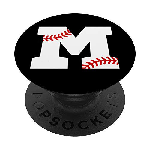 Baseball Pop Socket - Baseball Popsocket - Letter M PopSockets Grip and Stand for Phones and Tablets