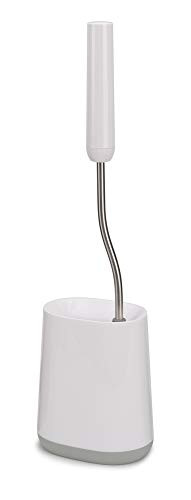 Joseph Joseph Flex Lite Toilet Brush with Extra Slim Holder Flexible Anti-Drip Head Gray