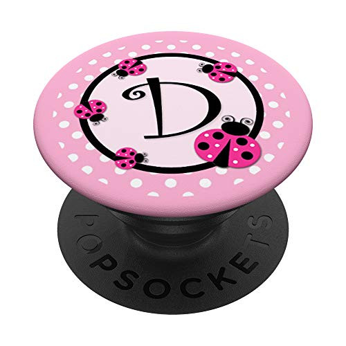 Ladybug Pop Socket - Lady Bug Popsocket - Letter D PopSockets Grip and Stand for Phones and Tablets