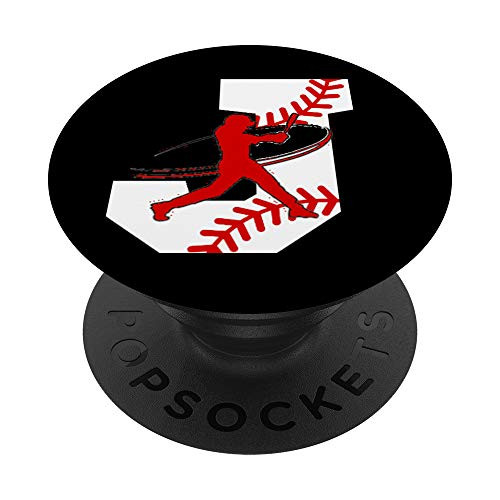 Baseball Letter J Accessory - Initial - Alphabet - Monogram PopSockets Grip and Stand for Phones and Tablets