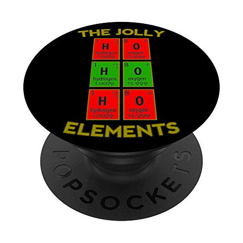 Ho Ho Ho Chemistry Biology Periodic Table Elements Christmas PopSockets Grip and Stand for Phones and Tablets