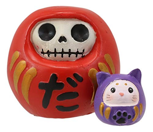 Ebros Japanese Daruma Dharma Zen Furry Bones with Mouse Companion Figurine 2.5" Tall Furrybones Skeleton Collectible Statue Talisman of Fortune Counterpart of Maneki Neko Cat Ebros Japanese Daruma Dharma Zen Furry Bones with Mouse Companion Figurine 2.5" Tall Furrybones Skeleton Collectible Statue Talisman of Fortune Counterpart of Maneki Neko Cat