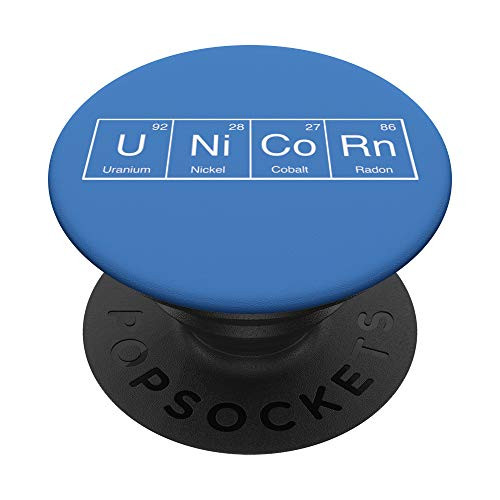 Unicorn Periodic Table of Elements PopSockets Grip and Stand for Phones and Tablets