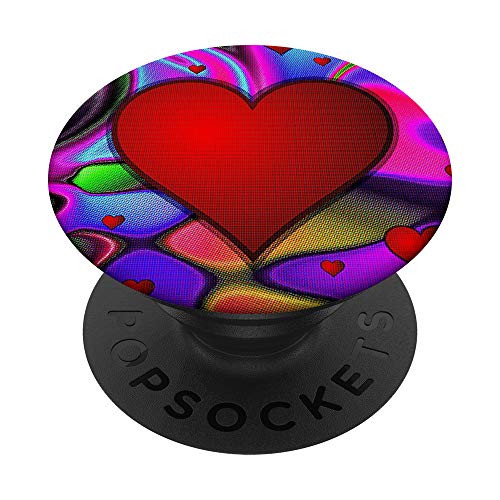 Cell Phone Button Pop Out Holder for Hand Cute Heart Design PopSockets PopGrip- Swappable Grip for Phones and Tablets Cell Phone Button Pop Out Holder for Hand Cute Heart Design PopSockets PopGrip- Swappable Grip for Phones and Tablets