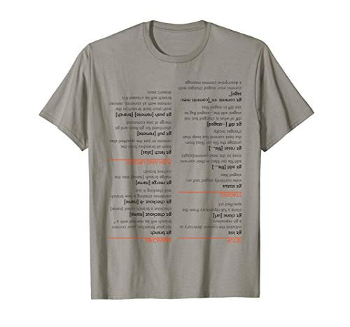 Upside down git cheat sheet T-Shirt