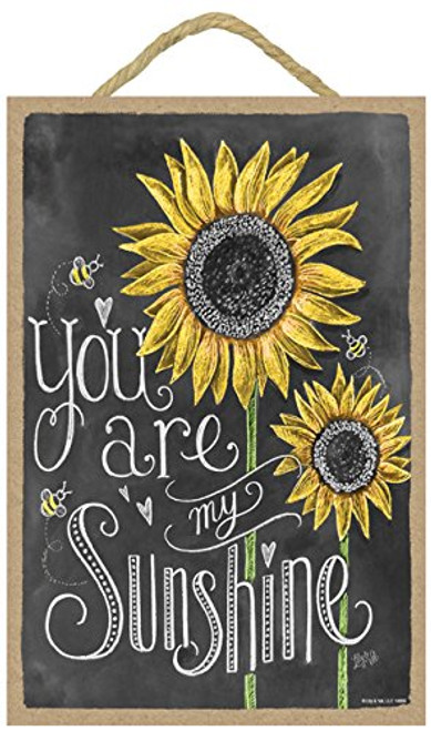 SJT ENTERPRISES, INC. You are My Sunshine 7" x 10.5" Wood Plaque Sign Featuring The Chalk Artwork of Lily & Val (SJT14856) SJT ENTERPRISES, INC. You are My Sunshine 7" x 10.5" Wood Plaque Sign Featuring The Chalk Artwork of Lily & Val (SJT14856)