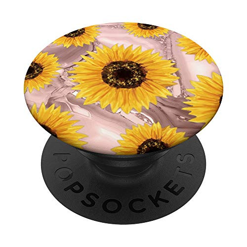 Grip Sunflower Golden Rose Marbled Floral Chic Design PopSockets Grip and Stand for Phones and Tablets Grip Sunflower Golden Rose Marbled Floral Chic Design PopSockets Grip and Stand for Phones and Tablets