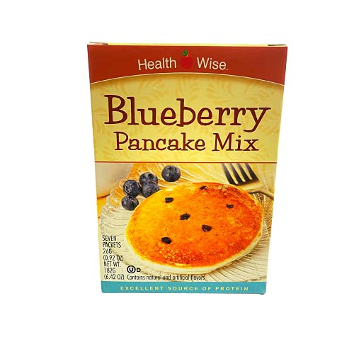 Healthwise High Protein Blueberry Pancakes Mix15g Protein Low Calorie Low Carb Low Fat Healthy Diet Breakfast KETO Friendly Ideal Protein Compatible 7 Count Box