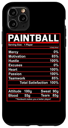 iPhone 11 Pro Max Funny Paintball Nutrition Facts Women And Men Gift Case