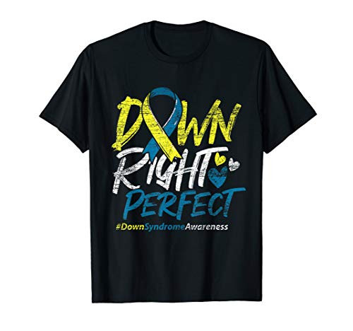 Trisomy 21 Blue Yellow Ribbon Awareness Down Syndrome T-Shirt