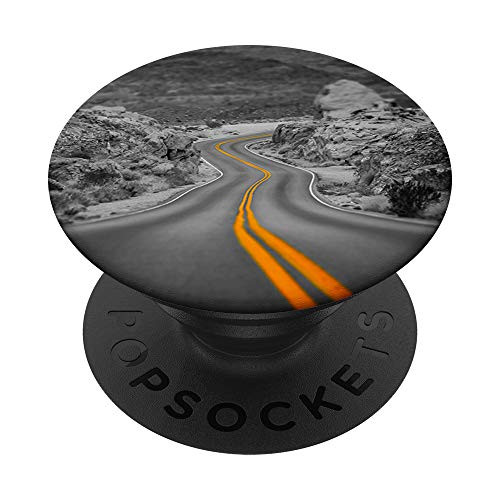 Road Trip - Long Way Ahead PopSockets Grip and Stand for Phones and Tablets