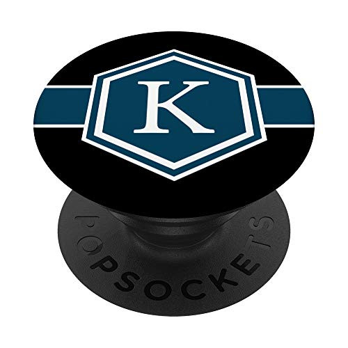 K Initial - Letter K Monogram PopSockets Grip and Stand for Phones and Tablets