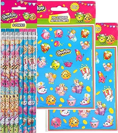 1 Shopkins Pencils, 8ct and Shopkins Party Favor Stickers ~ 8 Sticker Sheets 1 Shopkins Pencils, 8ct and Shopkins Party Favor Stickers ~ 8 Sticker Sheets