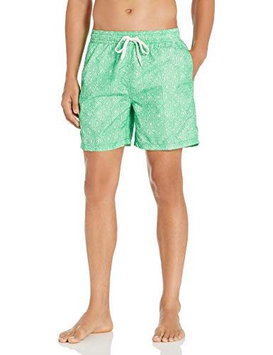 Kanu Surf Men's Jetty Swim Trunks -Regular  and  Extended Sizes- Waves Green Large