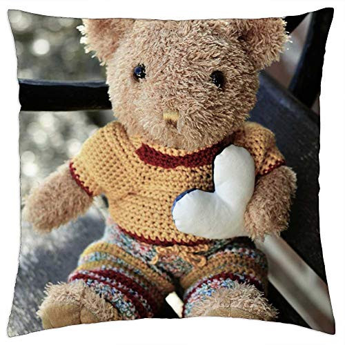LESGAULEST Throw Pillow Cover -18x18 inch- - Teddy Bear Teddy Soft Toy Stuffed Animal Bear Toys