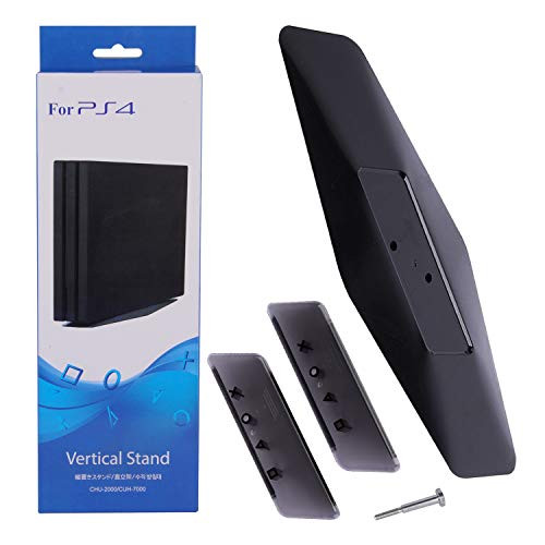 2 in 1 Vertical Stand for Playstation 4 Slim/Playstation 4 Pro,Vertical Bracket Stand Holder Compatible with PS4 PRO/ PS4 Slim Gaming Console(PS4 not included)