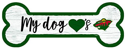 Fan Creations NHL Minnesota Wild Unisex Minnesota Wild Dog Bone Sign Team Color 6 x 12