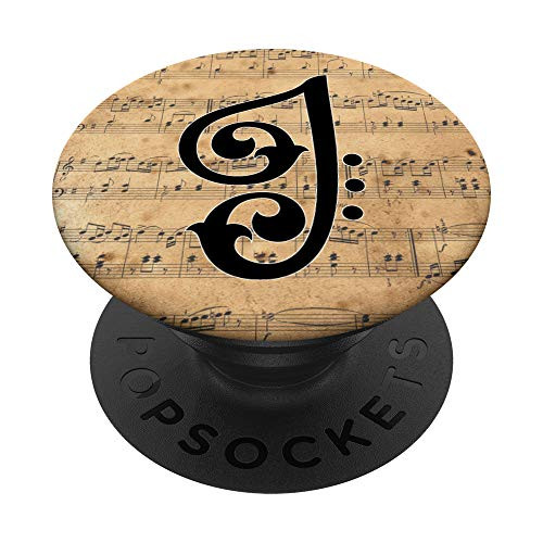 Monogram Initial of Capital Letter J on Vintage Sheet Music PopSockets PopGrip- Swappable Grip for Phones and Tablets Monogram Initial of Capital Letter J on Vintage Sheet Music PopSockets PopGrip- Swappable Grip for Phones and Tablets