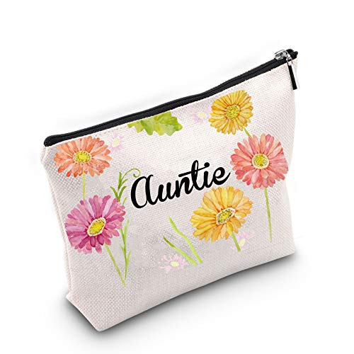 TSOTMO Aunt Gifts Best Aunt Ever Gift Auntie Makeup Bag Auntie Birthday Gifts from NieceNephew Bag -Auntie- TSOTMO Aunt Gifts Best Aunt Ever Gift Auntie Makeup Bag Auntie Birthday Gifts from NieceNephew Bag -Auntie-
