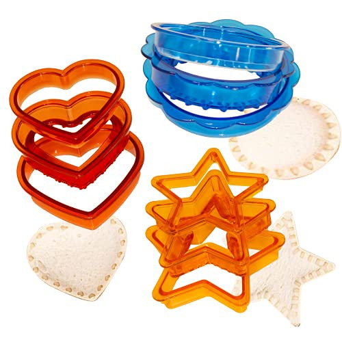 Yjiaka Sandwich Cutter and Sealer 3 Pcs Uncrustable Sandwich Cookies Maker Cut Set Cute Shapes with Heart Star Round Sandwich Cutters for Kids Lunch Bread Press Mold for Girls Boys Yjiaka Sandwich Cutter and Sealer 3 Pcs Uncrustable Sandwich Cookies Maker Cut Set Cute Shapes with Heart Star Round Sandwich Cutters for Kids Lunch Bread Press Mold for Girls Boys