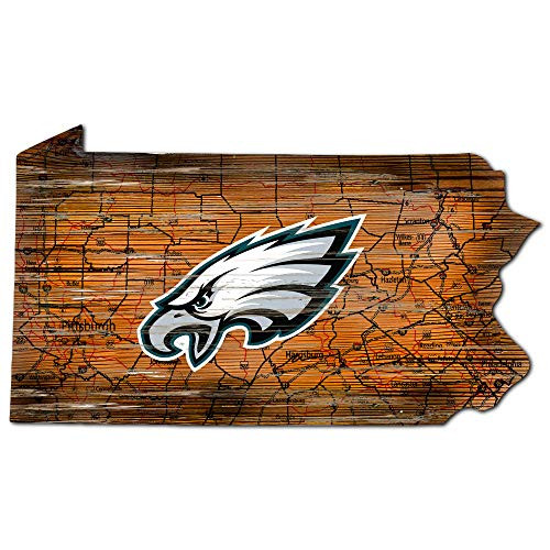 NFL Philadelphia Eagles Unisex Philadelphia Eagles Mini Roadmap State Sign Team Color 12 inch NFL Philadelphia Eagles Unisex Philadelphia Eagles Mini Roadmap State Sign Team Color 12 inch