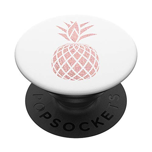 Pineapple Golden Rose On White Design PopSockets Grip and Stand for Phones and Tablets Pineapple Golden Rose On White Design PopSockets Grip and Stand for Phones and Tablets