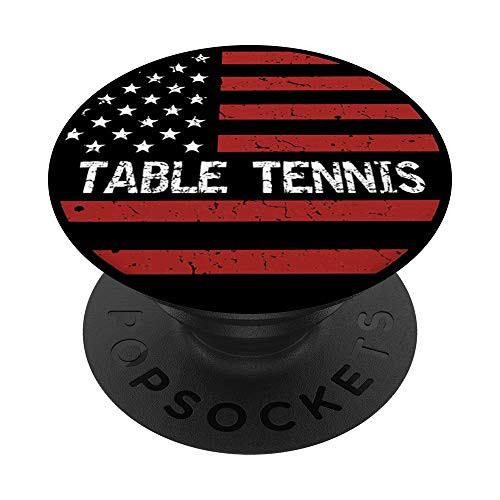 Table Tennis USA American Flag Sport Fan Gift Pop Socket PopSockets Grip and Stand for Phones and Tablets