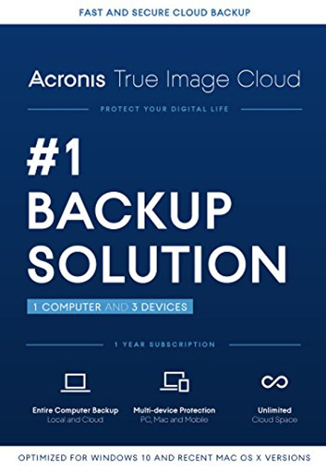 Acronis True Image Cloud - 1 Computer 3 Device -Old Version-